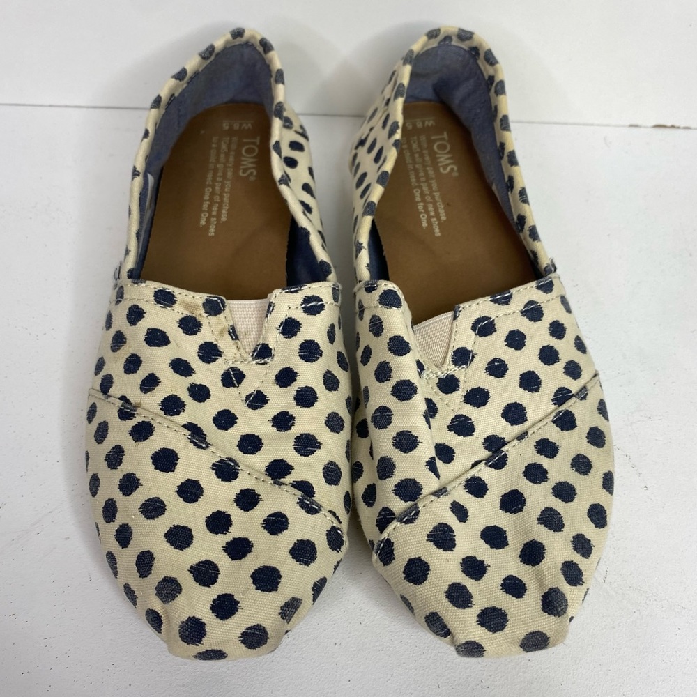 Toms Women's Polka Dot Slip On Shoe Size 8.5